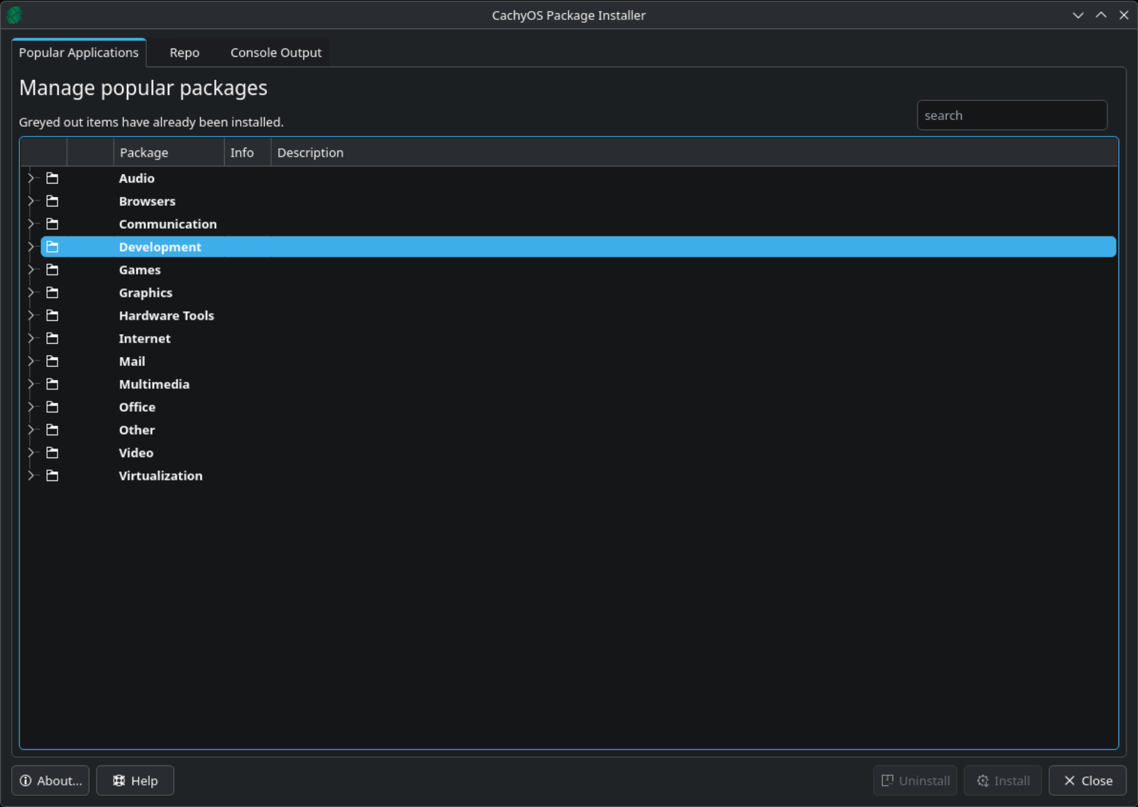 CachyOS Package Installer