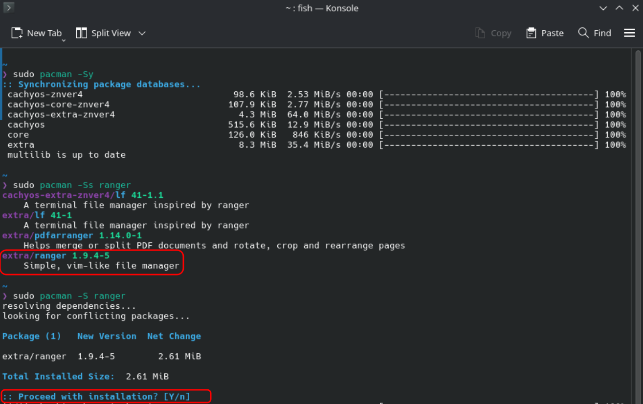 Terminal Confirmation